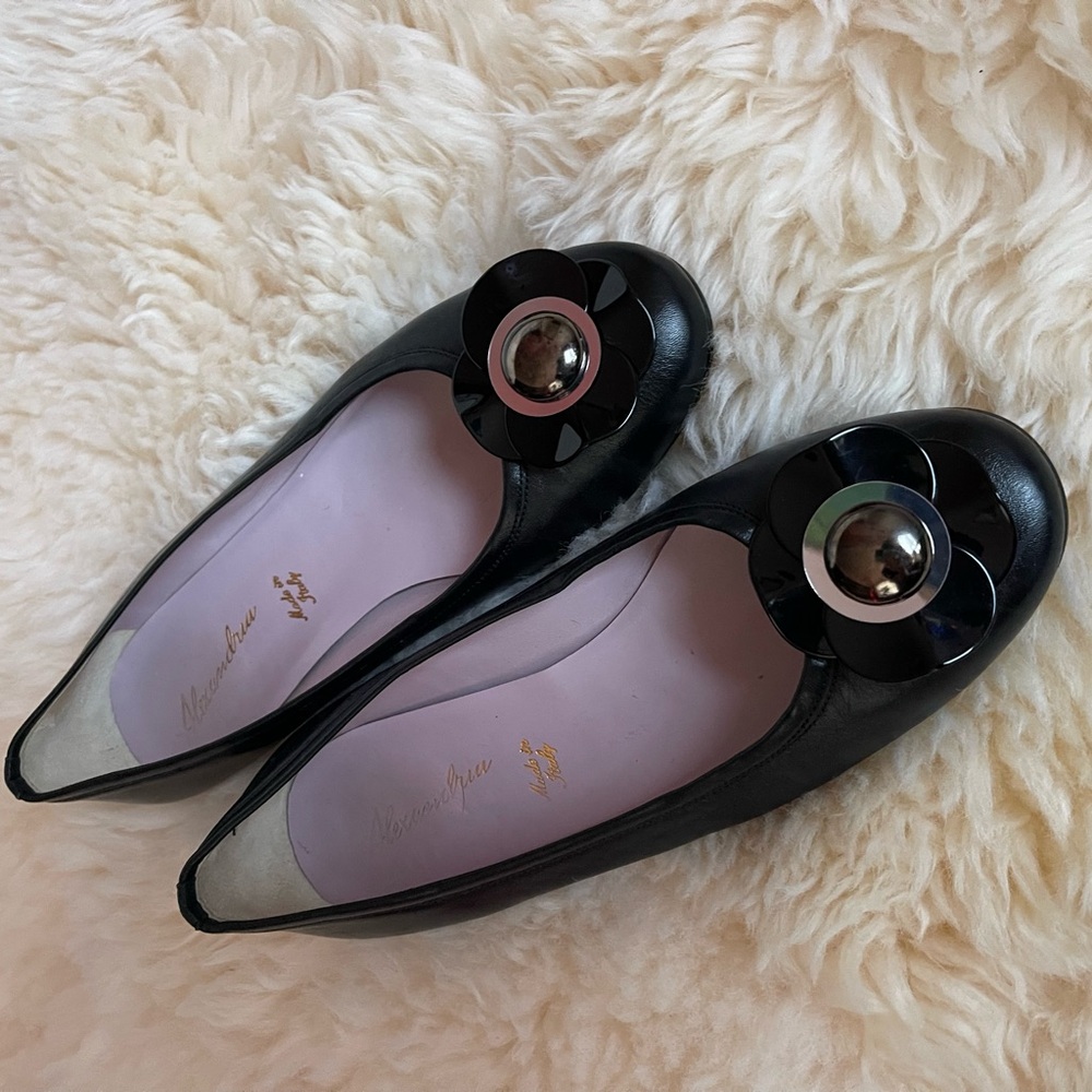 Black Floral Vero Cuoio Flats